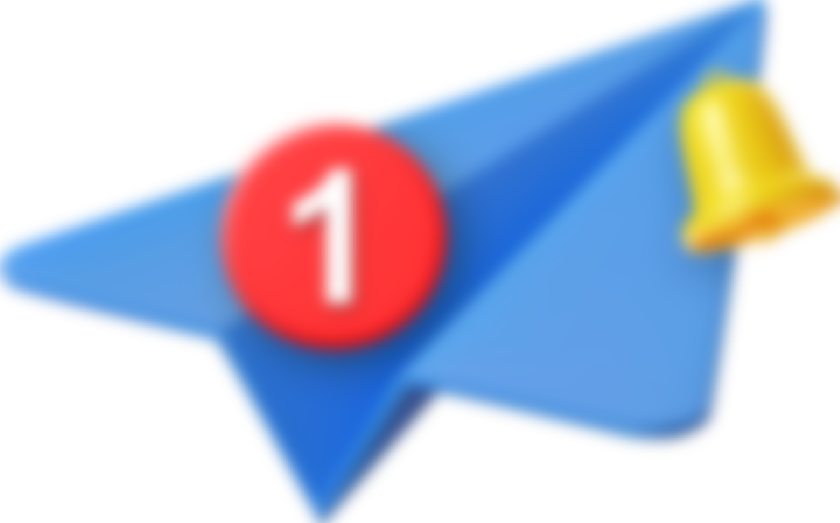 3D Paper Airplane icon.